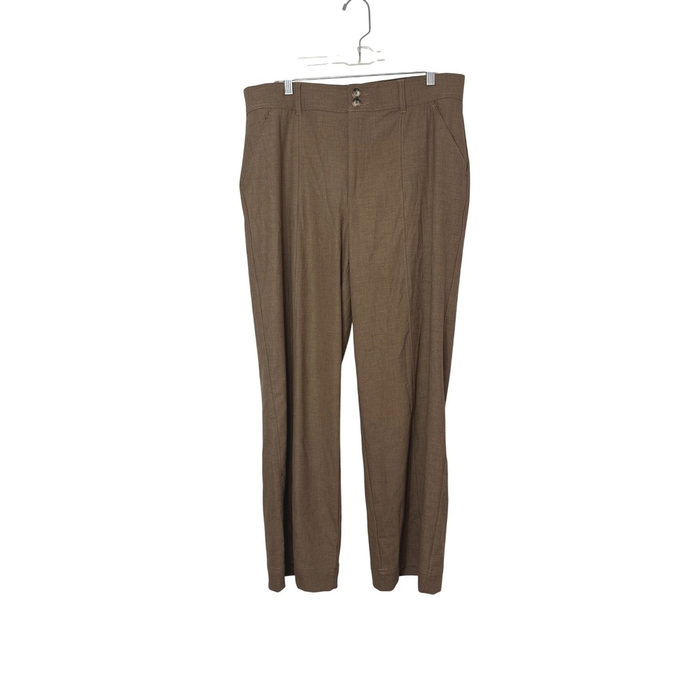 Democracy "Ab"solution Slacks Dress Pants Women's 12 Office Work Comfort Brown